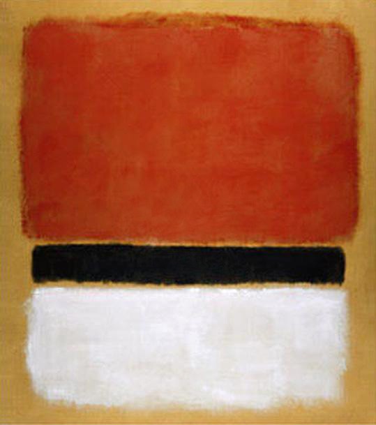 Mark Rothko Untitled Red Black White on Yellow 1955